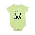 Fflirtygo Mom's Little Boy Printed Romper Baby Wear Cotton Jumpsuit/Body Suit Green Color for Boys and Girls