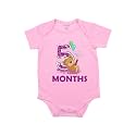 Fflirtygo Monthly Birthday Special Unisex Baby Romper Half Sleeve Envelope Neck 5 Month Old(3-6 Months, Pink)