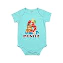Fflirtygo Monthly Birthday Special Unisex Baby Romper Half Sleeve Envelope Neck 8 Month Old(6-9 Months, Light Blue)