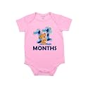 Fflirtygo Monthly Birthday Special Unisex Baby Romper Half Sleeve Envelope Neck 11 Month Old(9-12 Months, Pink)