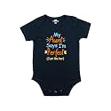 Fflirtygo My Aunt Says I'm Perfect Printed Romper Baby Wear Cotton Jumpsuit/Body Suit Navy Blue Color for Boys and Girls