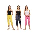 Fflirtygo Women39s Cotton Capri for Women Three