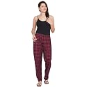 Fflirtygo Women's Cotton Pyjama Bottom, Cotton Export Quality Fabric, Checkered Pyjama for Women, Women�s Leisure Wear, Night Pajama