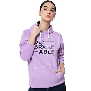 Fflirtygo Womens Hoodie Sweatshirt Oversized - Purple