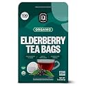 FGO Organic Elderberry Tea, 100 Count, Eco-Conscious Tea Bags, Resealable Bag, Packaging May Vary (Pack of 1)
