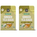FGO Organic Ginger Tea, 100 Count, Eco-Conscious Tea Bags, Resealable Bag, Packaging May Vary (Pack of 2)