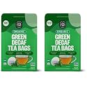 FGO Organic Green Decaf Tea, 100 Count, Eco-Conscious Tea Bags, Resealable Bag, Caffeine Free, Packaging May Vary (Pack of 2)