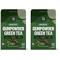 FGO Organic Gunpowder Green Tea, Loose Leaf, 453g Bulk Resealable Bag, Packaging May Vary (Pack of 2)