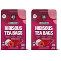 FGO Organic Hibiscus Tea, 100 Count, Eco-Conscious Tea Bags, Caffeine Free, Packaging May Vary (Pack of 2)
