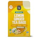 FGO Organic Lemon Ginger Tea, 100 Count, Eco-Conscious Tea Bags, Resealable Bag, Caffeine Free, Packaging May Vary (Pack of 1)