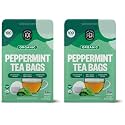 FGO Organic Peppermint Tea, 100 Count, Eco-Conscious Tea Bags, Caffeine Free, Packaging May Vary (Pack of 2)
