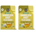 FGO Organic Roasted Dandelion Root Tea, 100 Count, Eco-Conscious Tea Bags, Resealable Bag, Caffeine Free, Packaging May Vary (Pack of 2)