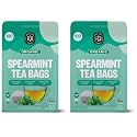 FGO Organic Spearmint Leaf Tea, 100 Count, Eco-Conscious Tea Bags, Caffeine Free, Resealable Bag, Packaging May Vary (Pack of 2)