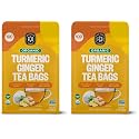 FGO Organic Turmeric Ginger Tea, Eco-Conscious Tea Bags, 100 Count, Packaging May Vary (Pack of 2)
