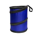 FH Group Automotive Waterproof Portable Collapsible Small Trash Can Garbage Container fits Most Cars,Polyethylene, SUVs, and Trucks Blue