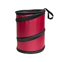 FH Group Automotive Waterproof Portable Collapsible Small Trash Can Garbage Container fits Most Cars,Waterproof,Polyethylene, SUVs, and Trucks Red