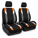 FH Group FB033ORANGE102 Bucket Seat Cover (Modernistic Airbag Compatible (Set of 2) Orange)