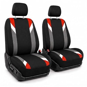 fh group fb033red102 bucket seat cover modernistic airbag compatible set of 2 red