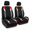 FH Group FB033RED102 Bucket Seat Cover (Modernistic Airbag Compatible (Set of 2) Red)