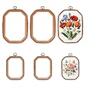 FHDUSRYO 6Pcs Rectangle Embroidery Hoop Frame for Cross Stitch, DIY Sewing