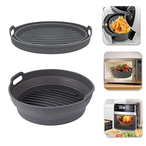fiable premium silicone air fryer liner  1 piece dual-mode collapsible 85 inch airfryer mould for large airfryers - heat resistant fda certified - 1 airfryer liner