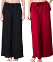 FIBBIZZ Regular Fit Women Red Black Trousers