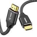FIBBR 8K HDMI 2.1 Cable 6ft/2m, 48Gbps High Speed HDMI Cord, Support 8K@60Hz 4K@120Hz 2K@240Hz eARC 3D Dynamic HDR 12Bit for PS4/PS5 Laptop Xbox Series Standard HDMI Port