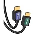 FIBBR HDMI 2.1 Cable 6.6ft 8K@60Hz 4K@120Hz 48Gbps VRR ALLM HDR eARC