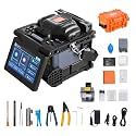 Fiber Fusion Splicer 6-Motor, Core Alignment Optic Splicer 6s Splicing & 13s Heating, Fiber Machine with 5" LCD Screen, 3 in 1 Holder, 7800mAh Battery for SM MM DS NZDS