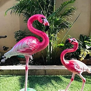 the decorshed fiber unbreakable pack of 2 flamingo for home decor gardend ecor room decor balcony decor pack of 2 flamingo 1