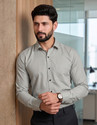 FIBERMILL Men Solid Formal Grey Shirt