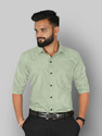 FIBERMILL Men Solid Formal Light Green Shirt