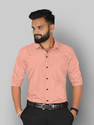 FIBERMILL Men Solid Formal Orange Shirt