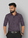 FIBERMILL Men Solid Formal Purple Shirt