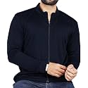 FIBREZA Men Solid Polyester Sports Jacket Long Sleeves Full Zip with Pocket Gym, Running &amp; Travel Upper Wear