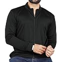 FIBREZA Men Solid Polyester Sports Jacket Long Sleeves Full Zip with Pocket Gym, Running &amp; Travel Upper Wear