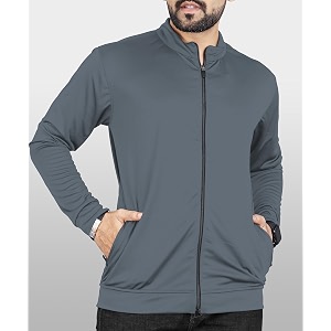 FIBREZA Men Stylish Track Jacket Solid Polyester