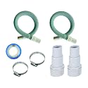 FibroPool Pool Filter Hose Kit - Reinforced Cuffs - 9 ft 2 Pack - PTFE