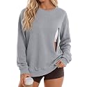 Ficerd Nursing Sweatshirt for Breastfeeding Loose Fit
