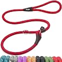 Fida Durable Slip Lead Dog Leash, 4 FT x 1/2" Dog Training Leash, Red