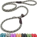 Fida Durable Slip Lead Dog Leash, 6 FT x 1/2" Dog Training Leash, Grey