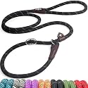 Fida Durable Slip Lead Dog Leash, 6 FT x 1/2" Dog Training Leash, Black