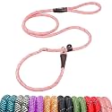 Fida Durable Slip Lead Dog Leash, 6 FT x 3/8" Heavy Duty Loop Leash, Pink