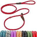 Fida Durable Slip Lead Dog Leash, 6 FT x 3/8" Dog Training Leash, Red