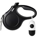 Fida Retractable Dog Leash with Dispenser and Poop Bags, 16 ft, Black