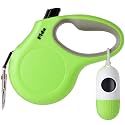 Fida Retractable Dog Leash with Dispenser and Poop Bags, 16 ft, Green