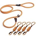 Fida Slip Lead Dog Leash 5 Pack, 6 FT x 1/2" Dog Training Leash, Orange