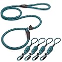 Fida Slip Lead Dog Leash 5 Pack, 6 FT x 1/2" Dog Training Leash, Blue