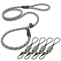 Fida Slip Lead Dog Leash 5 Pack, 6 FT x 1/2" Dog Training Leash, Grey