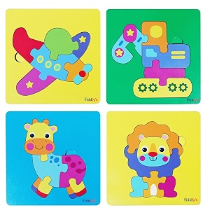 Fiddlys 3D Cute Cartoon Wooden Jigsaw Puzzles